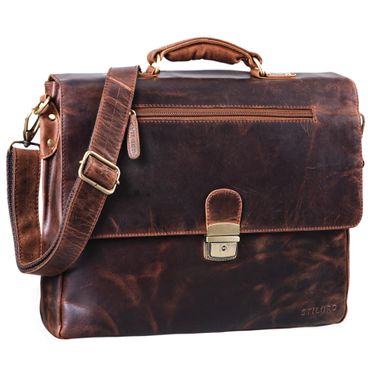 "Carter" Vintage Businesstasche Leder Groß 