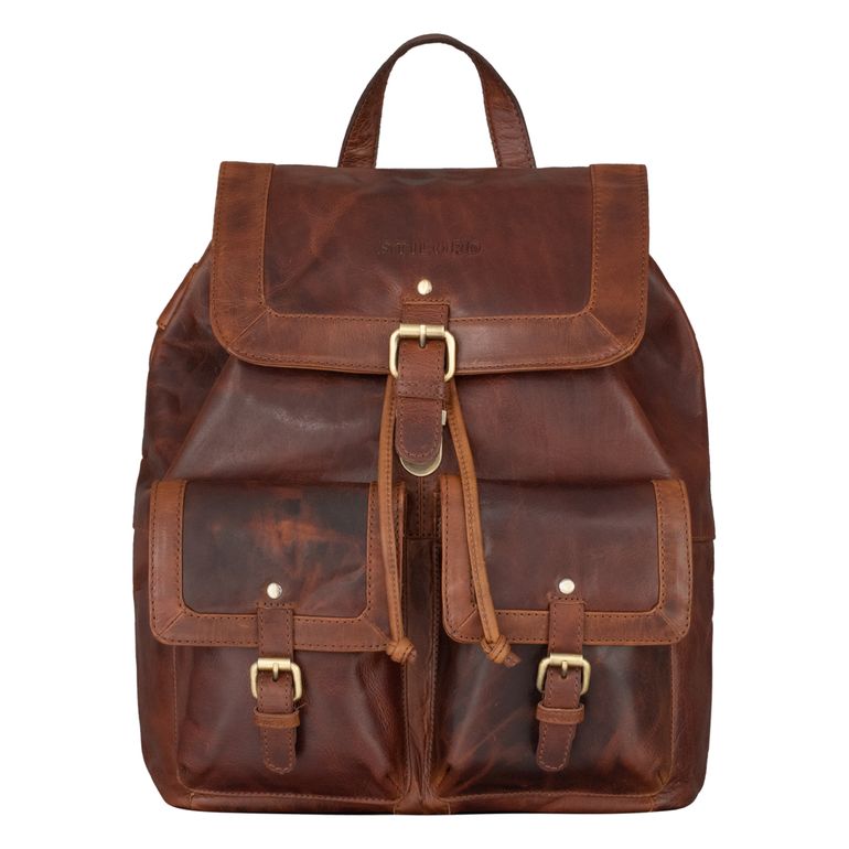 "Nora" Großer Lederrucksack Vintage für Damen und Herren