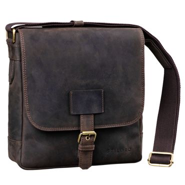 Braune Herren Umhängetasche Leder Vintage