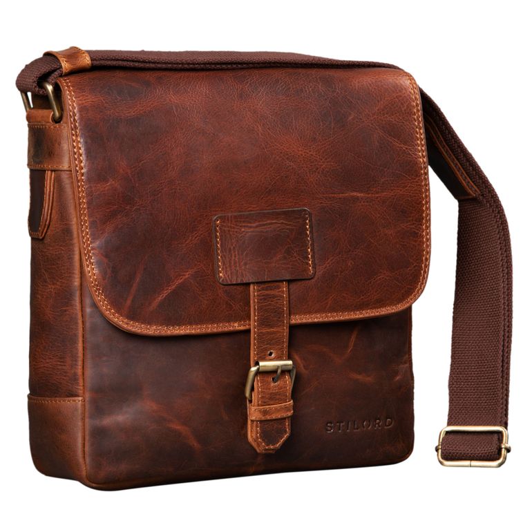 Kleine Messenger Bag Herren echtes Leder