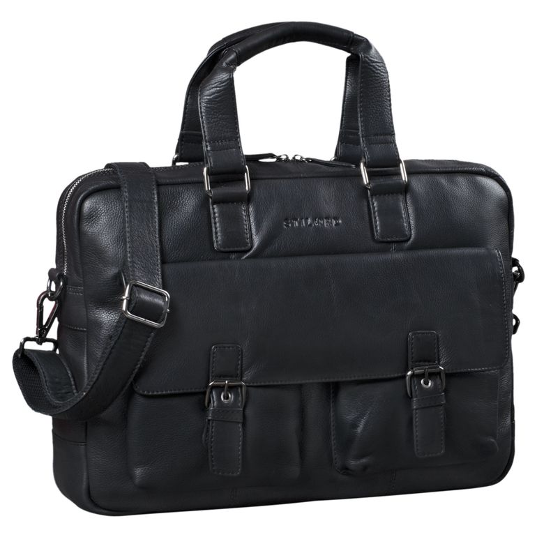 Klassische Ledertasche Business Herren schwarz