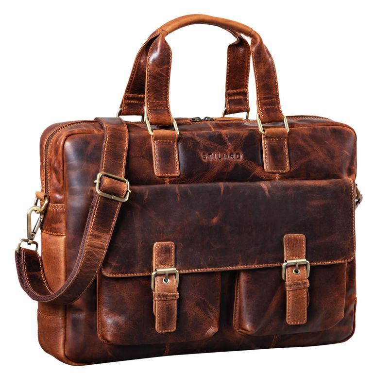 Ledertasche Businesstasche Herren cognac braun