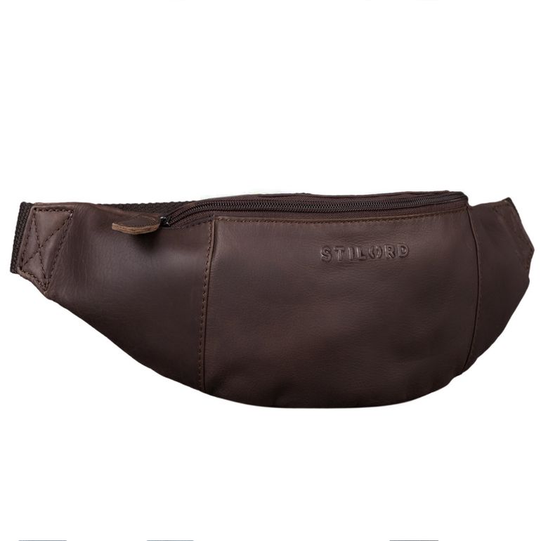 "Shawn" Stylische Leder Gürteltasche groß für Damen und Herren