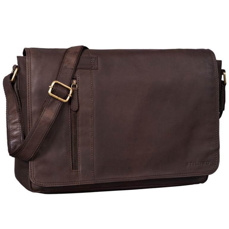 "Nicolas" Messenger Bag Laptoptasche Leder