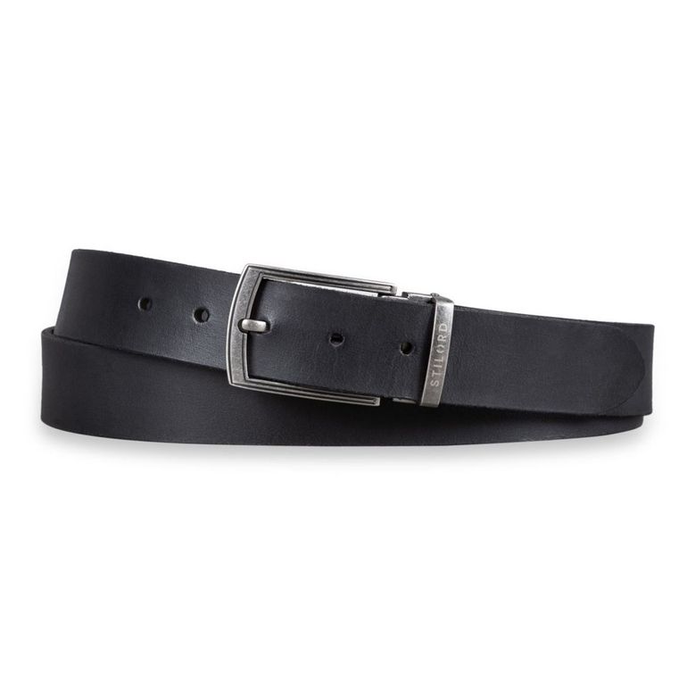 Ledergürtel Herren Schwarz 34 mm kürzbar