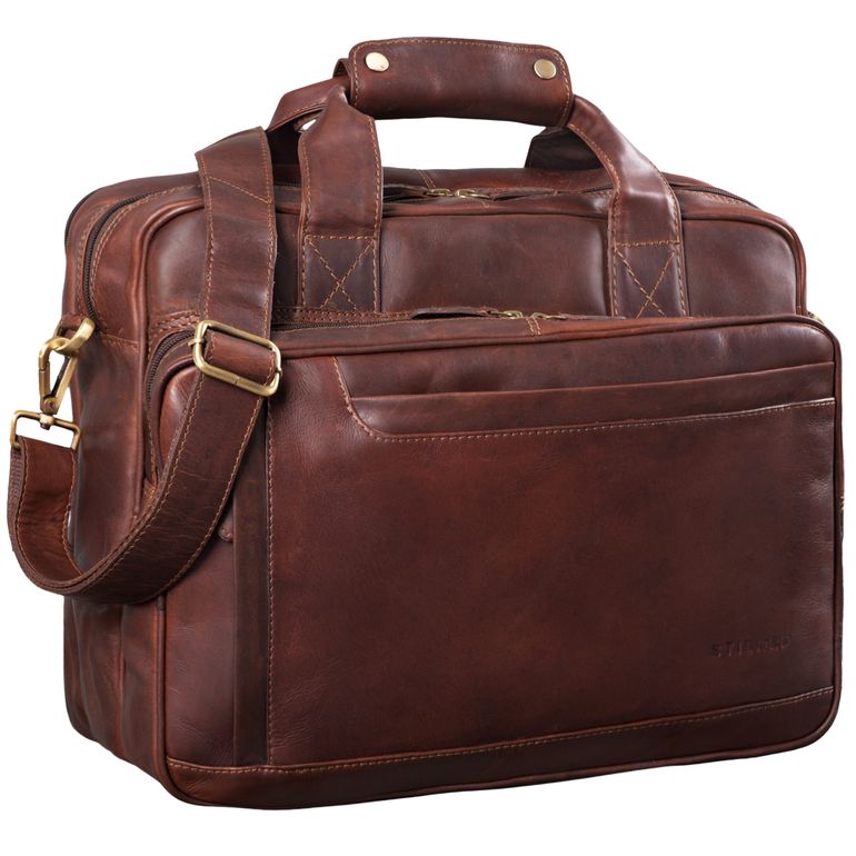 "Excelsior" XXL Aktentasche Herren Leder Große Laptoptasche 17+ Zoll