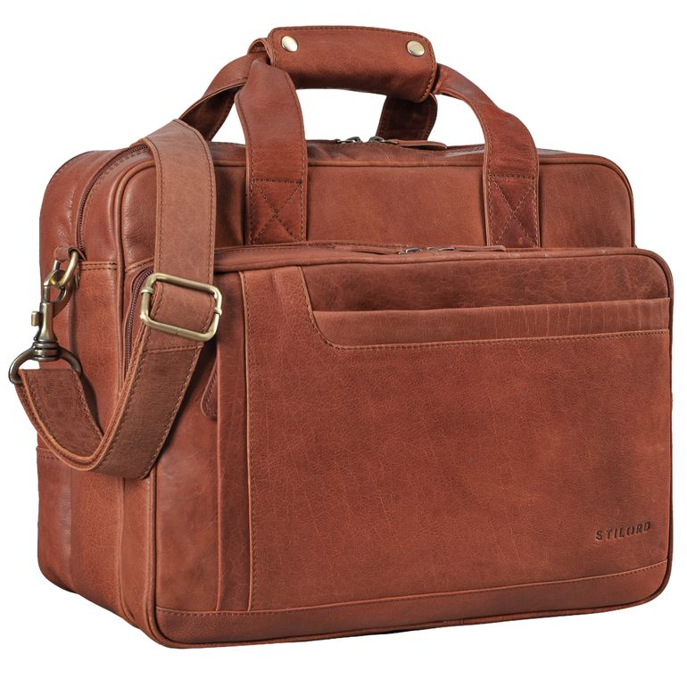 "Excelsior" XXL Aktentasche Herren Leder Große Laptoptasche 17+ Zoll