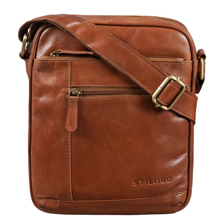 "Diego" Vintage Herrentasche Leder klein