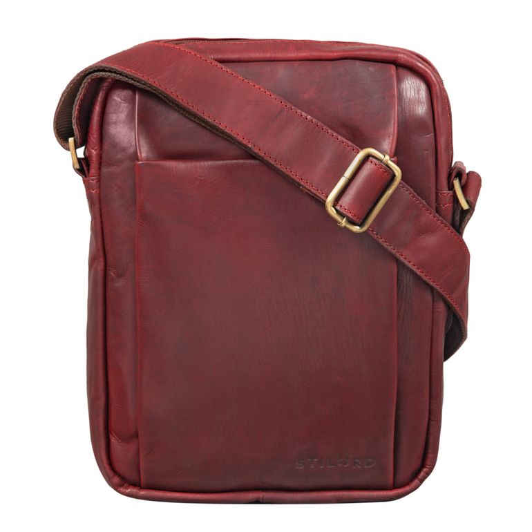 Echtleder Herrentasche Vintage rot