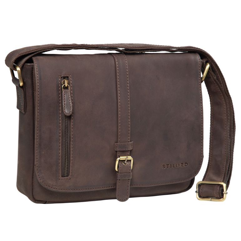 Leder MEssenger Bag braun