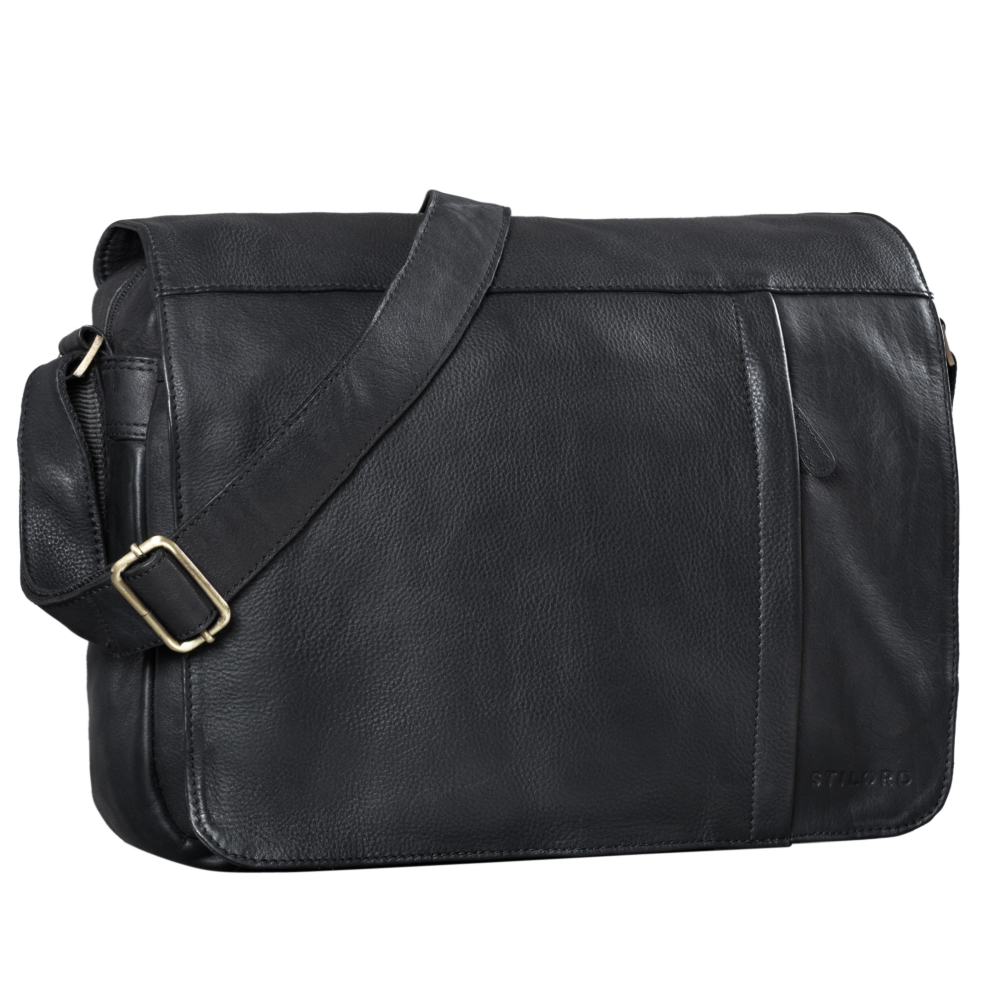 BWARE "Jeremy" Umhängetasche Messenger Bag Herren Leder STILORD