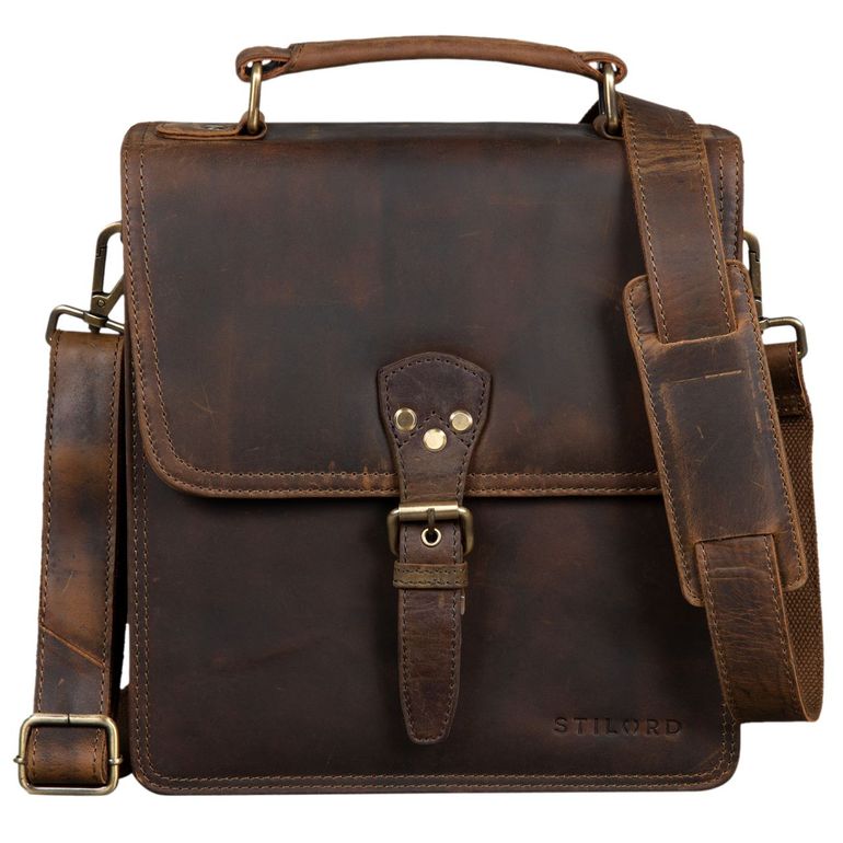 B-WARE "Alexian" Leder Schultertasche Herren Klein