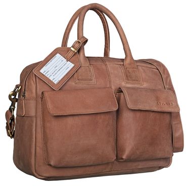 B-WARE "Karlo" Laptoptasche Leder Herren 