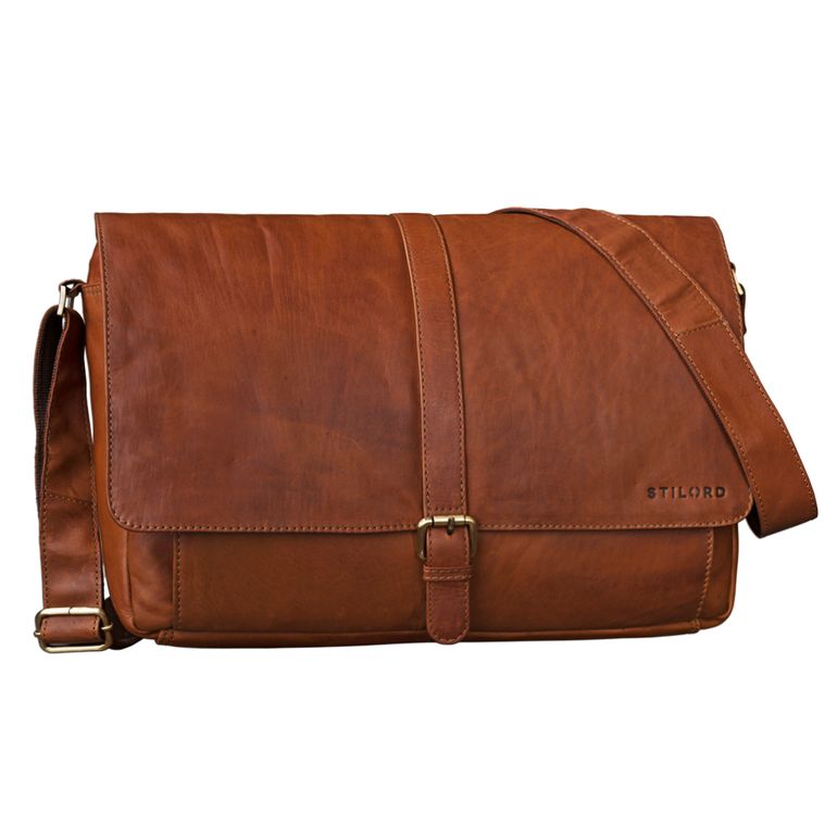 B-WARE "Sascha" Leder Umhängetasche Männer Frauen Vintage