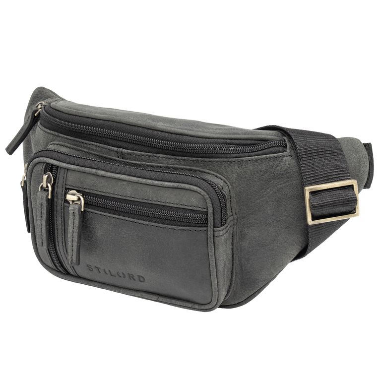 "Greg" Bauchtasche / Gürteltasche Echtes Leder für Damen und Herren Groß