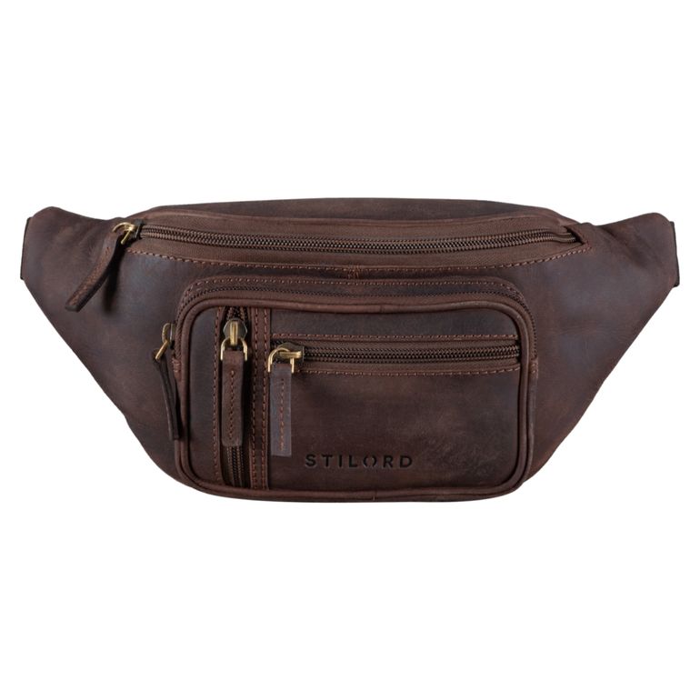 "Greg" Bauchtasche / Gürteltasche Echtes Leder für Damen und Herren Groß