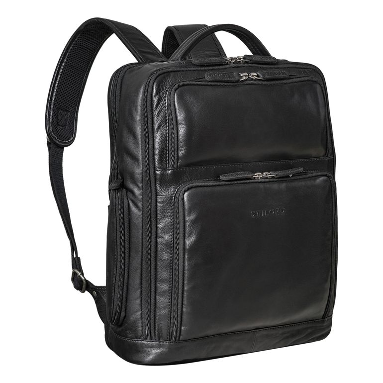 "Jayden" Moderner Business Rucksack Leder 15 Zoll Laptopfach Damen und Herren