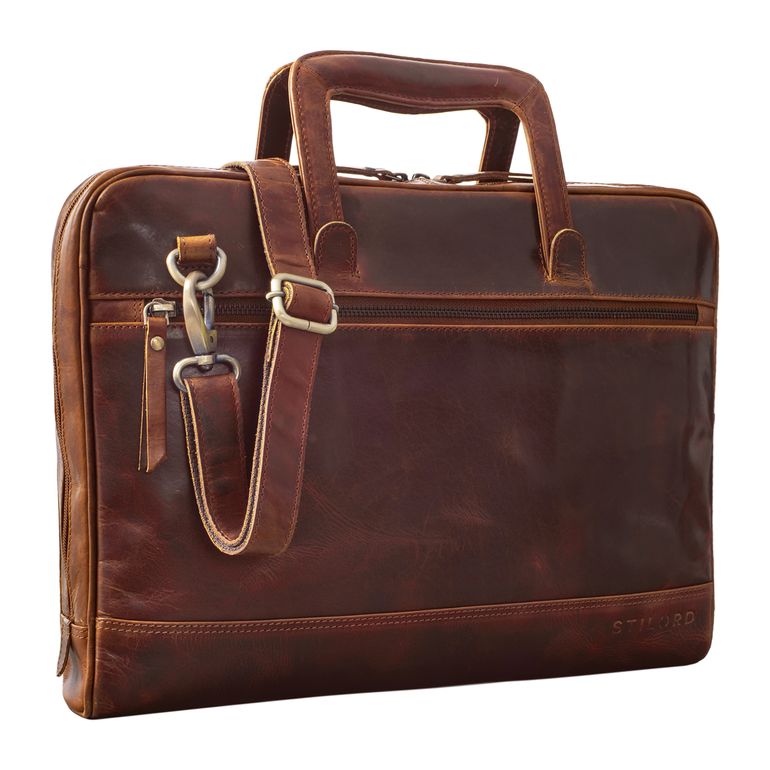 "Pierce" Laptoptasche mit Griff Leder