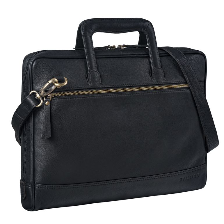 "Pierce" Laptoptasche mit Griff Leder