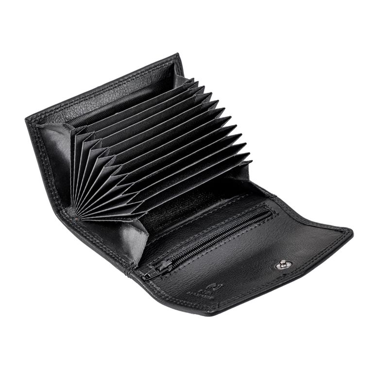 RFID Kreditkartenetui Leder schwarz