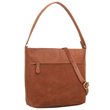 "Julie" Lederhandtasche Damen Echtleder Leder Shopper braun