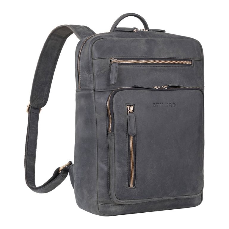 "Valera" Leder Business Rucksack viele Fächer Damen Herren mittelgroß