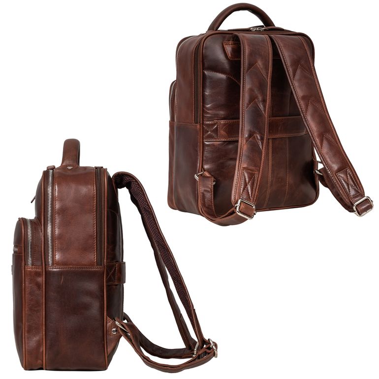 STILORD 'Kaya' Lederrucksack Damen – Mit Laptop-Fach Für 15,6 Zoll, Vintage-Look Für Büro & Reise