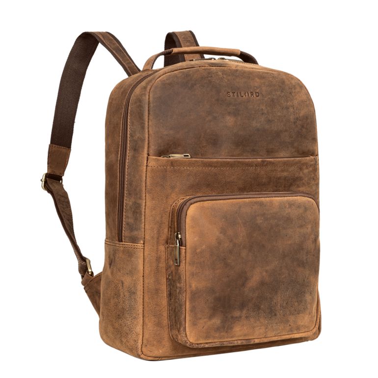 Arbeitsrucksacksack Echtleder Groß