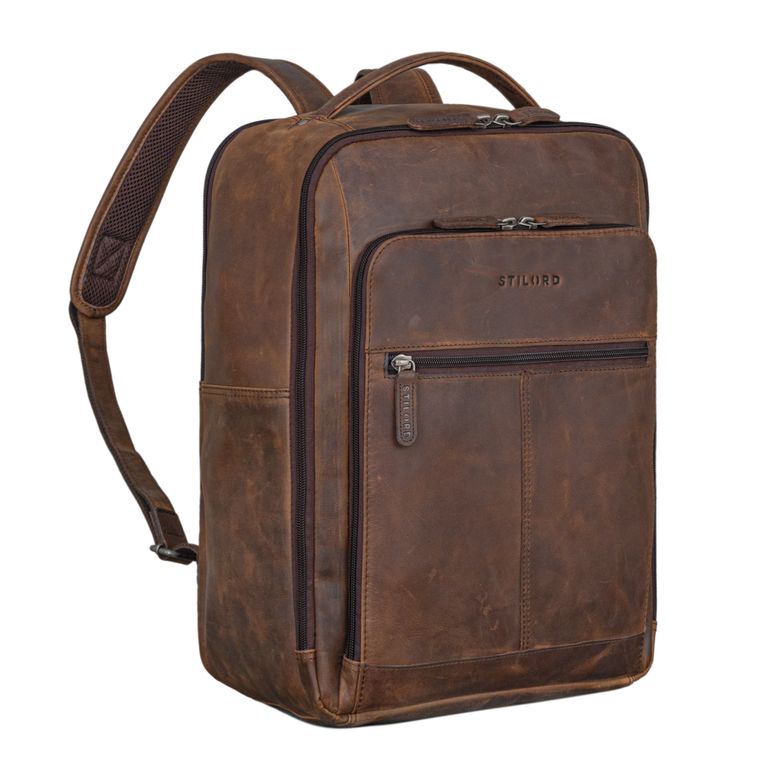 Lederrucksack Damen Echtleder dunkelbraun