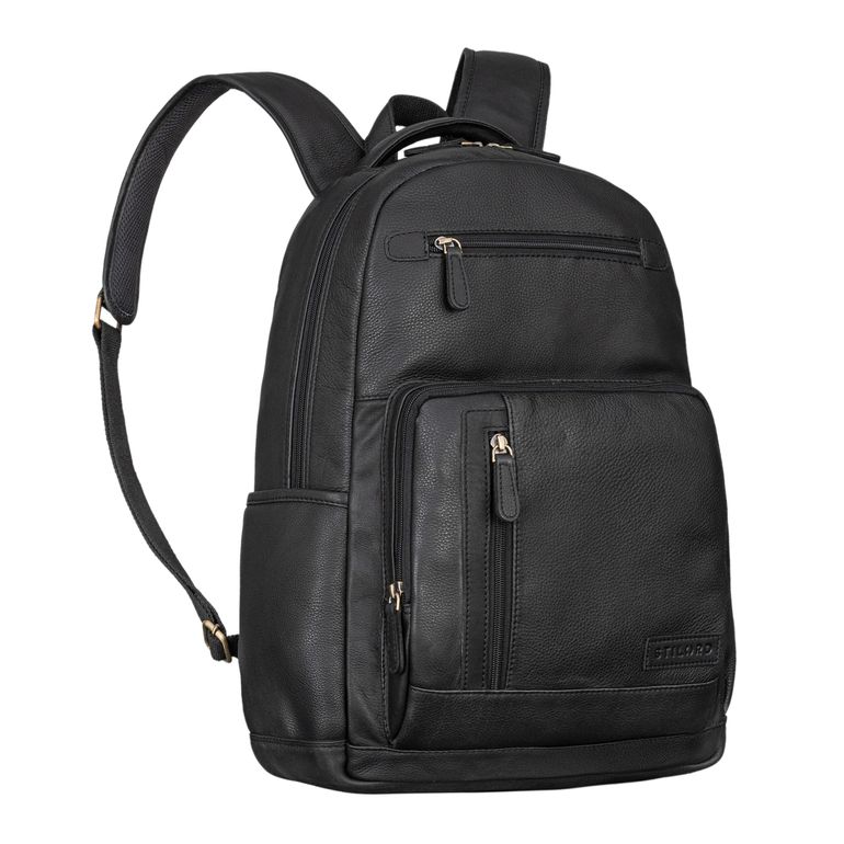 Leder Business Rucksack Damen schwarz