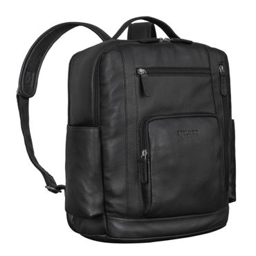 Leder Rucksack schwarz Business