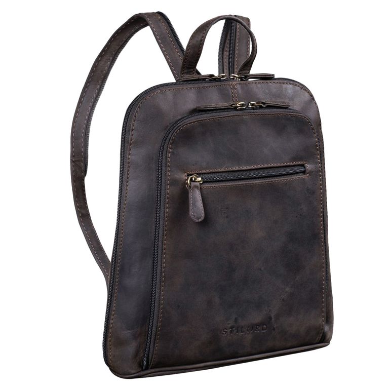 "May" Damen Rucksack Klein Leder Daypack Rucksackhandtasche Frauen