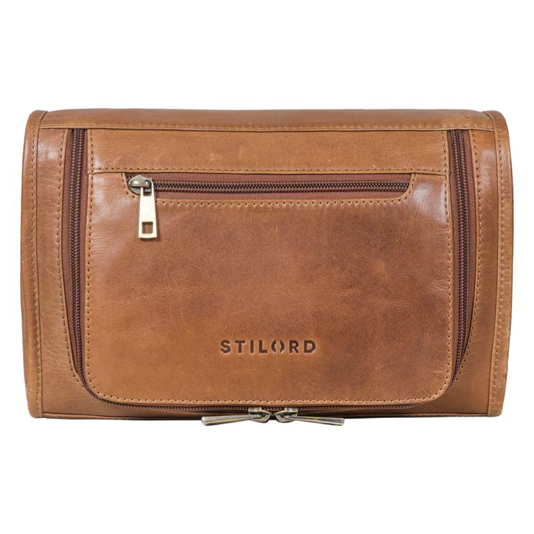 Simple Kulturtasche aus Leder