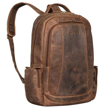 Stylischer Leder Rucksack XXL Unisex braun