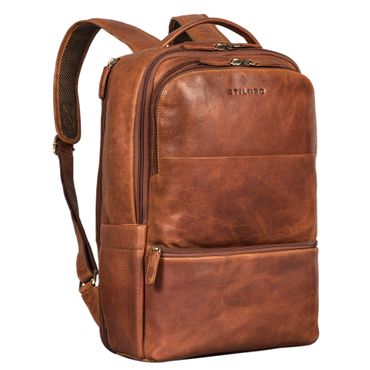 "Thore" Luxuriöser Leder Rucksack mit Laptopfach 17 Zoll 