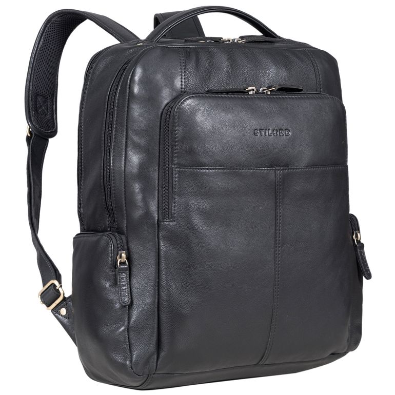 "Sigrid" Zeitloser Leder Rucksack mit Laptopfach 17 Zoll
