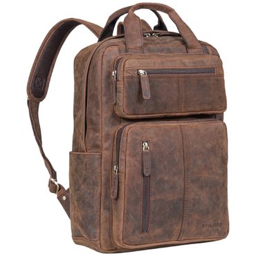 "Amos" Exklusiver Business Lederrucksack mit 17.3 Zoll Laptop-Fach Damen Herren