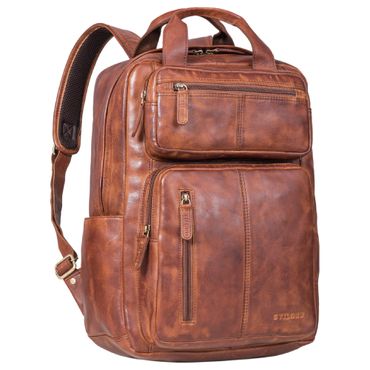 "Amos" Exklusiver Business Lederrucksack mit 17.3 Zoll Laptop-Fach Damen Herren