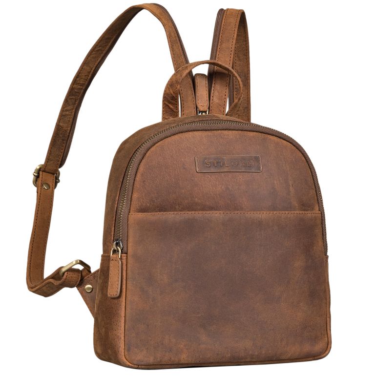 "Elonora" Vintage Leder Rucksack Tasche 2 in 1 Damen