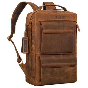 "Egon" Moderner Laptop Rucksack 15 Zoll Leder "Egon" Moderner Laptop Rucksack 15 Zoll Leder