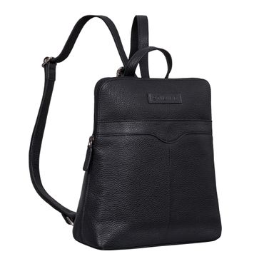 "Heidi" Eleganter Lederrucksack Damen Echtleder klein diebstahlsicher schwarzer Lederrucksack mittelgroß Leder Damen