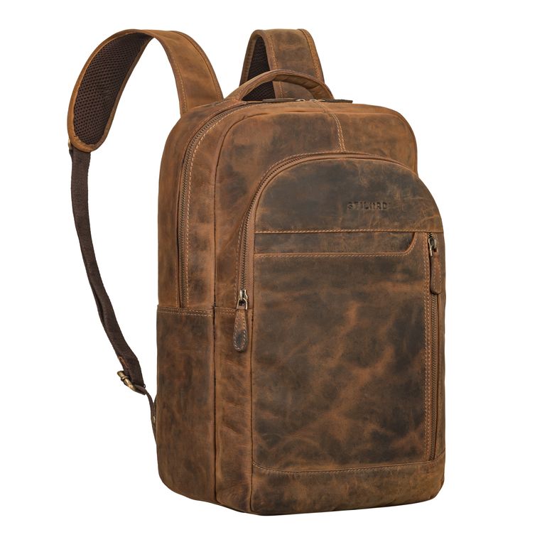 "Alura" Großer Rucksack Damen und Herren Leder - 15,6 Zoll Laptopfach