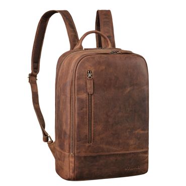 "Phillip" Leder Rucksack mit Laptopfach 15,6 Zoll 