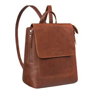 "Gesa" Eleganter Damen Rucksack Leder Klein