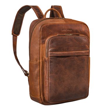 Lederrucksack Herren 16 Zoll Cognac