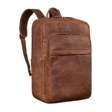 "Oliver" Business Rucksack Herren Leder Groß mit 16 Zoll Laptopfach Business Rucksack Herren Leder Groß mit 16 Zoll Laptopfach Braun