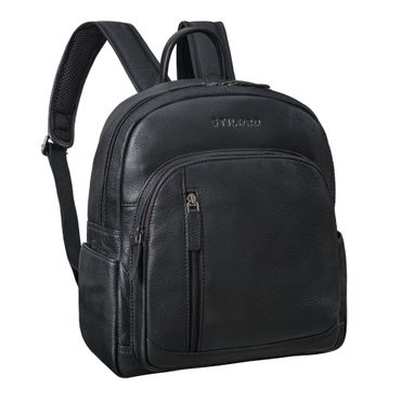 "Bente" Handlicher Rucksack Damen Leder Leder Rucksack Damen schwarz klein