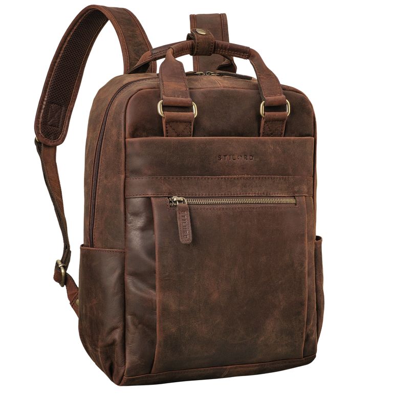 "Silva" Großer Business Rucksack Tasche Leder