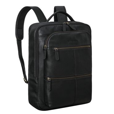 "Coryo" Laptop Rucksack Leder Groß Rucksack Leder Schwarz Groß