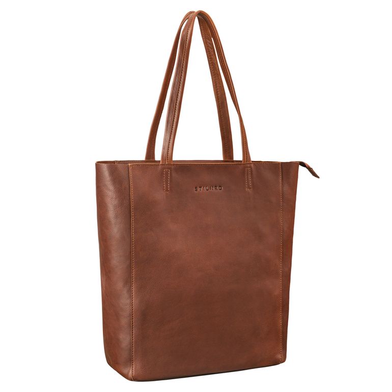 Schultertasche Damen Leder braun